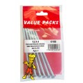 12 X 4'' Pozi Csk Hardened Twinthread Woodscrews Zinc 6 Per Pack