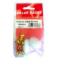 Small Plastic Knob White 2 Per Pack
