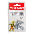 M6 X 25 Roofing Bolts & Nuts Zinc 7 Per Pack