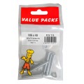 M6 X 40 Roofing Bolts & Nuts Zinc 5 Per Pack