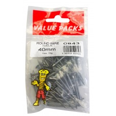 40mm Round Wire Nails 120 Grams Per Pack