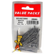 50mm Round Wire Nails 120 Grams Per Pack