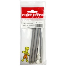 M8 X 100mm Nylon Window Frame  Anchors 4 Per Pack