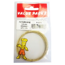 Picture Wire 3.5M Brassed 1 Per Pack