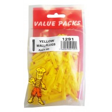 Yellow Wall Plugs 80 Per Pack