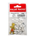 8.0mm Cable Clips Round White 30 Per Pack