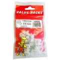 2.5mm Cable Clips T & E White 25 Per Pack