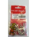 1 1/2'' ( 40mm ) Cup Hooks Chromed 8 Per Pack