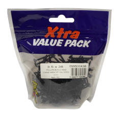 3.5 x 32 DRYWALL COARSE THREAD PHILLIPS BUGLE HEAD CSK BLACK ( PACK 200 )