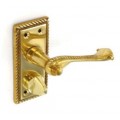 Door Handle Georgian Bathroom Brassed 1 Pair
