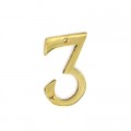 #3 Brass Numeral 75mm 1 Per Pack