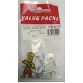 1" Dresser/ Square Hook White PVC (6 per pack)