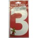 NUMBER (3) EXTRA LARGE SELF ADHESIVE NUMBERS 2 pcs PER PACK