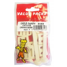 Child Safety Catch ( Drawers & Cupboards ) 3 Per Pack