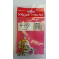 1 1/4'' ( 30mm ) Cup Hooks White Pvc 6 Per Pack