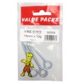 75mm x 12g Vine Eyes  4 Per Pack