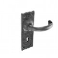 Door Handle Antique Black Lever Lock  1 Pair