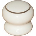 Ceramic Knob White/Goldline 35mm 2 Per Pack