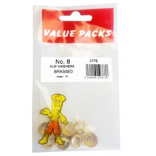 No 8 Cup Washers Brassed 16 Per Pack