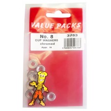 No 8 Cup Washers Chromed 16 Per Pack