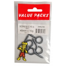 45mm x 10g Screw Eye Zinc 