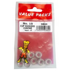 No 10 Cup Washers Chromed 12 Per Pack