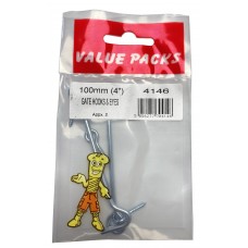 Gate Hooks & Eyes 100mm 2 Per Pack