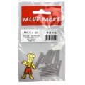 M3.5 X 30 Nickel  Slot Socket Screws 15 Per Pack