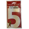 NUMBER (5) EXTRA LARGE SELF ADHESIVE NUMBERS 2 pcs PER PACK