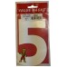 NUMBER (5) EXTRA LARGE SELF ADHESIVE NUMBERS 2 pcs PER PACK