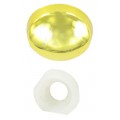 Gold Plastic Dome Screw Cover Caps 4 Per Pack