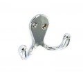 Double Robe Hook Chromed 2 Per Pack