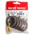 Curtain Pole Rings 56mm Medium Wood 6 Per Pack