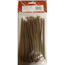 6.0 x 130MM (5")  POZI CSK CHIPBOARD SCREWS Z YELLOW ( 15 PER PACK )