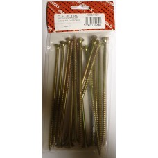 6.0 x 300MM (12") POZI CSK CHIPBOARD SCREWS Z YELLOW ( 10 PER PACK )