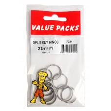25mm Split Key Rings (10 Per Pack)