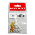 Nail In Shelf Studs White 8 Per Pack