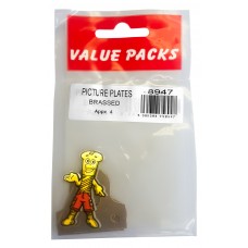 Picture Plates Brassed 4 Per Pack