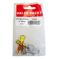 Hipster Key Rings 2 Per Pack