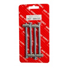 M6 X 100mm Barell Bolts & Nuts 4 Per Pack