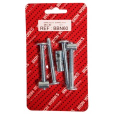 M6 X 60mm Barell Bolts & Nuts 4 Per Pack