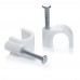 4MM CABLE CLIPS WHITE ( PACK OF 100 ) EXTRA VALUE