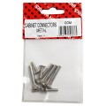 6mm Cabinet Connectors Metal 4 Per Pack