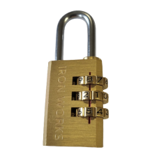 28mm COMBINATION PADLOCK BRASS L3 BULK/BOXED MINIMUM 10 PCS