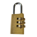 28mm COMBINATION PADLOCK BRASS L3 BULK/BOXED MINIMUM 10 PCS