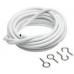 Curtain Wire 2.5 Meter Plain Bag With Hooks & Eyes