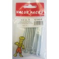 10 X 3'' Pozi Csk Hardened Twinthread Woodscrews Zinc 10 Per Pack