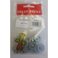 M10 Steel Washers Zinc 20 Per Pack