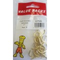 1'' (25mm) Cup Hooks Brassed 14 Per Pack
