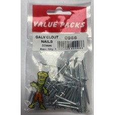 30mm Galv Clout Nails 100 Per Pack